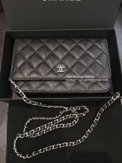 chanel woc caviar silver|Classic wallet on chain .